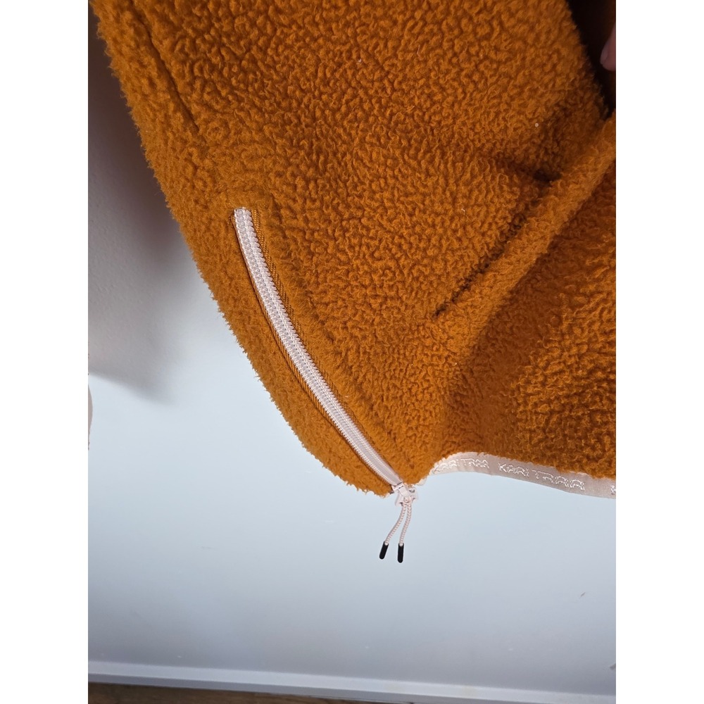 Kari Traa Rothe Womens Fleece Pullover Hoodie XS Quarter Zip Jacket Copper - Picture 5 of 12